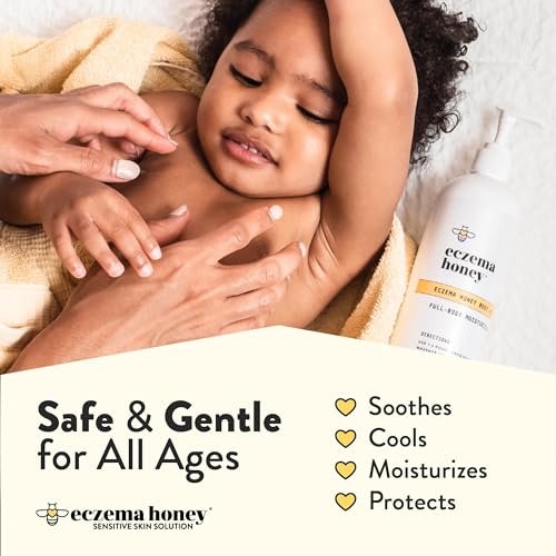 ECZEMA HONEY Oatmeal Body Lotion - Hand & Body Cream for Eczema Relief - Natural Dry Skin Repair (16 Oz) (Pack of 2)