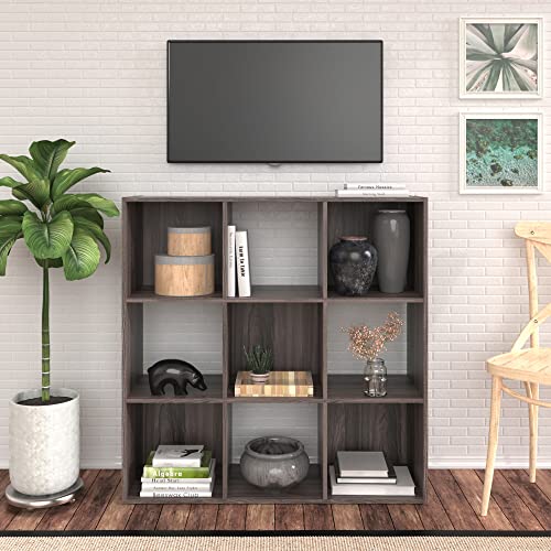 ClosetMaid Cubeicals 9-Cube Storage Organizer Shelf in Natural Gray Finish