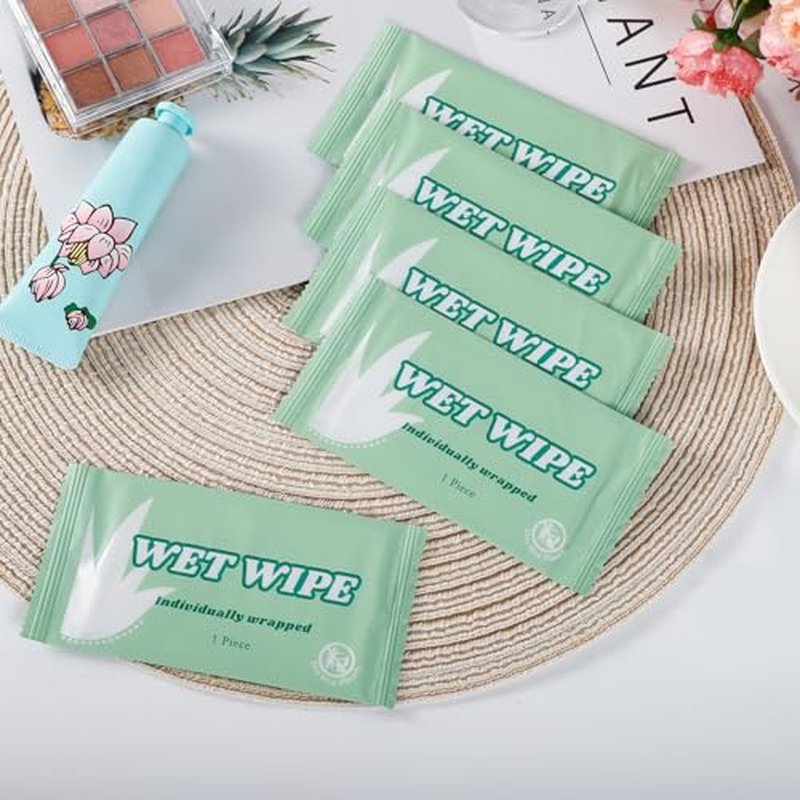 300pcs Body Wet Wipes Individually Wrapped, Unscented Hand Wipes Packets Travel Size