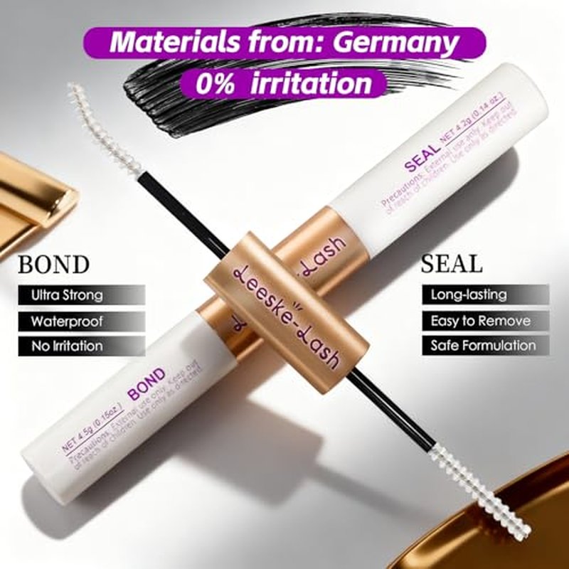 Lash Clusters Kit Eyelash Extensions Natural Fluffy Lashes Waterproof Wispy Individual Fake D Curl with Bond and Seal Tweezers(Natural Z1)