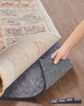 8' x 10' Rug Pad Non Slip Cushioned Gripper for Hardwood Floors - Felt & Silicone Backing