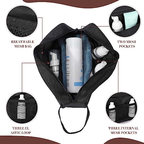 Sweetude Water-Resistant 9-Piece Toiletry Bag Set for Travel & Bathroom