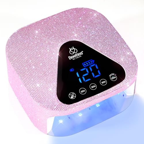 Cordless UV Nail Lamp for Gel Nails Flash Cure Lamp - Pink - Beetles