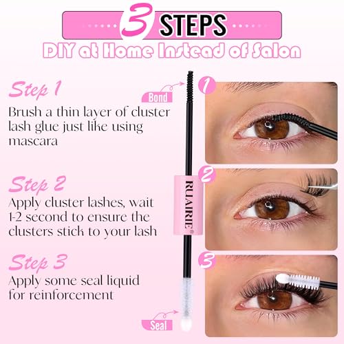 Ruairie Bond and Seal Lash Glue - Strong Hold, Waterproof, Eyelash Clusters