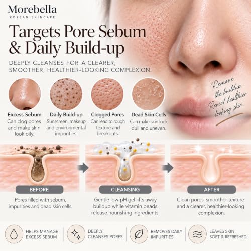 Morebella Hypoallergenic Low pH Facial Cleanser for Oily & Sensitive Skin