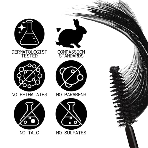 Pacifica Stellar Gaze Mascara (Supernova Black, Glass Vial) ? Length & Strength Formula with Coconut & Vitamin B, Sustainable Packaging, Vegan