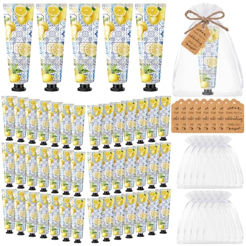 Capri Lemon Hand Cream Party Favors - 48 Sets for Baby Shower & Events
