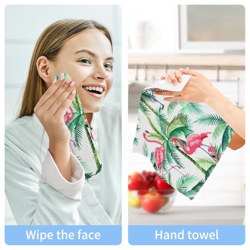 6-Pack Pink Flamingos Cotton Washcloths - 12x12in Soft Absorbent Face & Body Towels, Variation of THIS listing E211