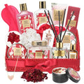 LILY ROY Rose Cherry Spa Gift Set for Women - 25-Piece Skin Care & Relaxation Collection