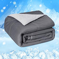 HOMFINE Queen Cooling Comforter - Breathable, Double-Sided Cool Technology, 90x90 Inches, Gray