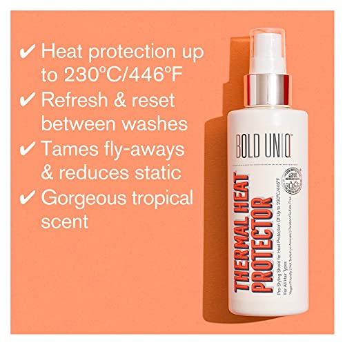 Heat Protectant Spray for Hair Up to 450°F - Lightweight Thermal Shield, Sulfate & Paraben Free