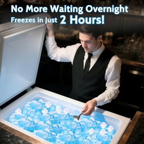 Reusable Ice Cubes for Cold Therapy & Drinks - Blue, 360 Pack