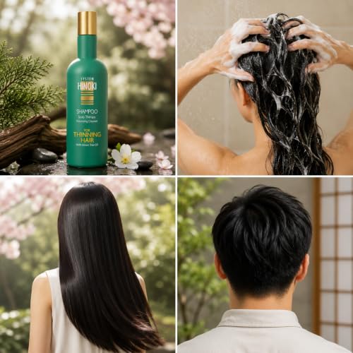 Hayashi System Hinoki Shampoo for Thinning Hair 10.1 Fl Oz - Volumizing & Scalp Care