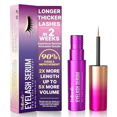 VieBeauti Lash Serum for Eyelash Growth: Eyelash Growth Serum with Advanced Formula to Boost Longer Fuller and Thicker Looking Lashes - Vegan & Cruelty-Free for Sensitive Eyes - 2ml