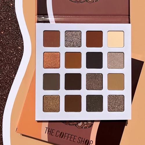 Juvia's Place Coffee Shop Eyeshadow Palette - 16 Pigments for Eye Makeup