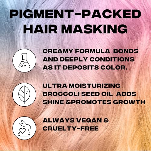 Color Depositing Hair Mask - Pink - Vegan & Deep Nourishing 4 Fl Oz