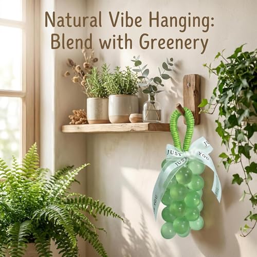 Paul Frank Grape Soap on a Rope Valentines Day Gifts- Handmade Decorative Soap, Natural Gentle Formula | Moisturizing Cleansing with Long-Lasting Fresh Grape Scent (2, transparent green)