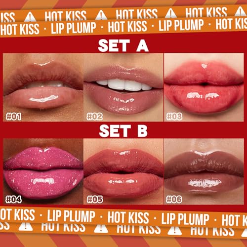 Lip Gloss | Long-Lasting, Moisturizing, Plumping, Revitalizing for Dry Lips, Waterproof, No Peel Off, Hydrating, Nourishing Crystal Clear£¨4pcs£©