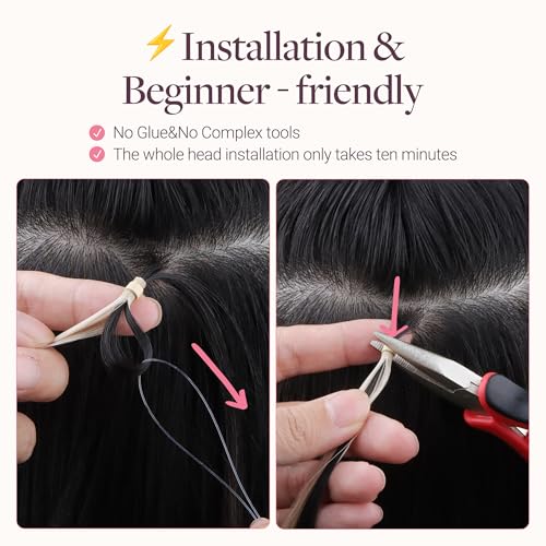 Dark Brown Micro Link Hair Extensions 18 Inch 50g for Reusable I Tip & U Tip