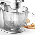 Glass Mixer Bowl for KitchenAid 4.5-5 Quart Tilt-Head Stand Mixers - Frost Blue