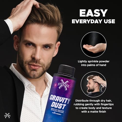 Men's Volumizing Hair Powder - Natural Matte Finish, Strong Hold, Paraben-Free 20g