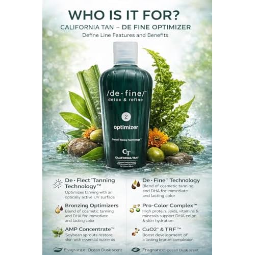 California Tan De-Fine Optimizer Step 2 Tanning Bed Lotion 8 fl oz