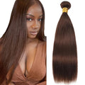 Human Hair Straight Bundles 26 Inch Color #4 Chocolate Brown - Single 100g Variant S