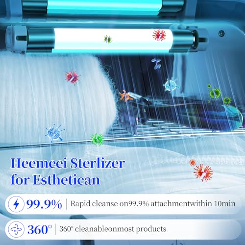 Nail Tool Cleaning Machine with UV Sanitizer and 12L Capacity - Double Layer Cabinet