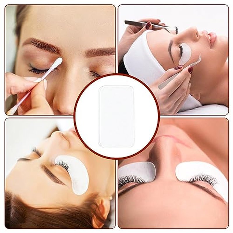 10 PCS Silicone Lash Pad Rectangle Eyelash Extension Pad for Eyelash Extensions Loose Lash Lash Grafting Gasket Pallet Reusable Silicone Pad Eyelash for Women and Lash Extension Supplies Tools
