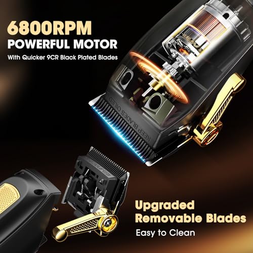 Cordless Hair Clippers for Men - Professional Grooming Set Black 949