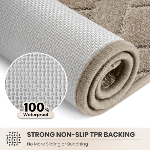 PURRUGS Taupe Hallway Runner Rug 32" x 70" - Low-Profile Entryway Door Mat