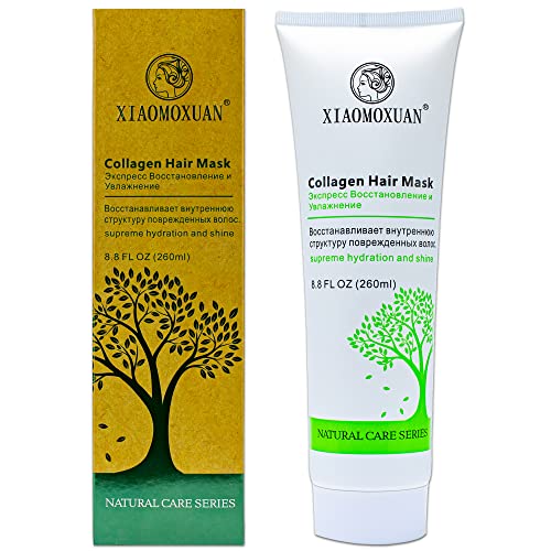Organic Collagen Hair Mask for Damaged Dry Hair with Tea Tree Oil - 8.8 Fl Oz - Deep Conditioning & Repair - Variation of THIS listing