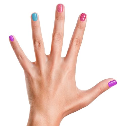 Piggy Paint | 100% Non-Toxic Girls Nail Polish | Safe, Cruelty-free, Vegan, & Low Odor for Kids | Birthday Cake Shake Set (4 Polish + Nail Art Gift Set)