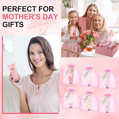 24 Pack Mother's Day Hand Cream Gifts with Greeting Cards & Organza Bags - Women & Mom