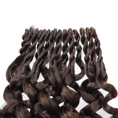 MAYSA Ocean Wave Crochet Hair 8 Packs 12 Inch Water Wave Braiding Extensions