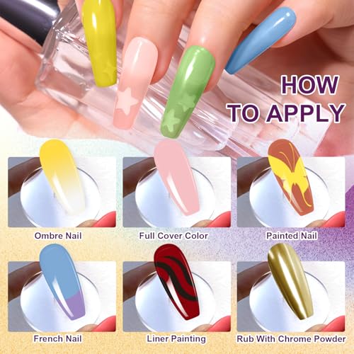 VelvetSpectrum Studio Gradient Gel Nail Polish Set - 16 Ombre Colors & Nail Art Tools
