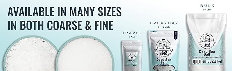 Natural Elephant Dead Sea Bath Salt 80oz - Pure Mineral Rich Coarse Grain for Relaxing Soaks