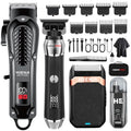 Cordless Hair Clippers & Trimmer Kit for Men - Professional Grooming Set with Digital Display