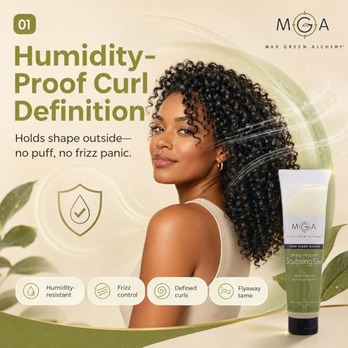 Vegan Strong Hold Hair Gel for Men & Women - Natural, Humidity Resistant, 5.5oz