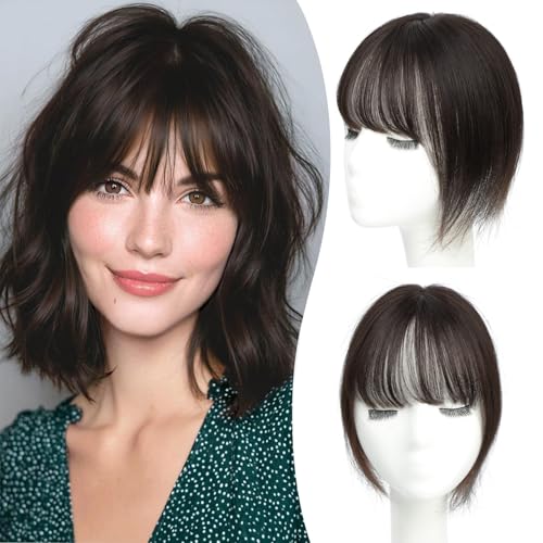 10-Inch Human Hair Topper for Women - Remy Clip-In Volume Enhancer