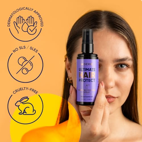 Moerie Heat Protectant Spray for Hair – Thermal Shield up to 450°F, Anti-Frizz & Shine