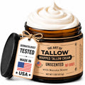 Organic Whipped Tallow Balm - Unscented Face & Body Moisturizer, Sensitive Skin