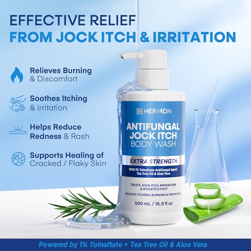 Hermon Antifungal Body Wash for Jock Itch (2 Packs Body Wash)
