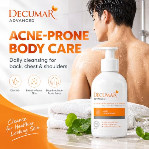 Decumar Acne Body Wash 280mL / 9.46 fl oz – Acne-Prone Body Skin Daily Cleanser (HVSun variant: Acne Body Wash - 280mL / 9.46 fl oz)