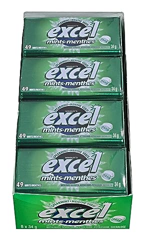 Spearmint Mints in 34g Tin - 8 Pack Fresh Breath Candy