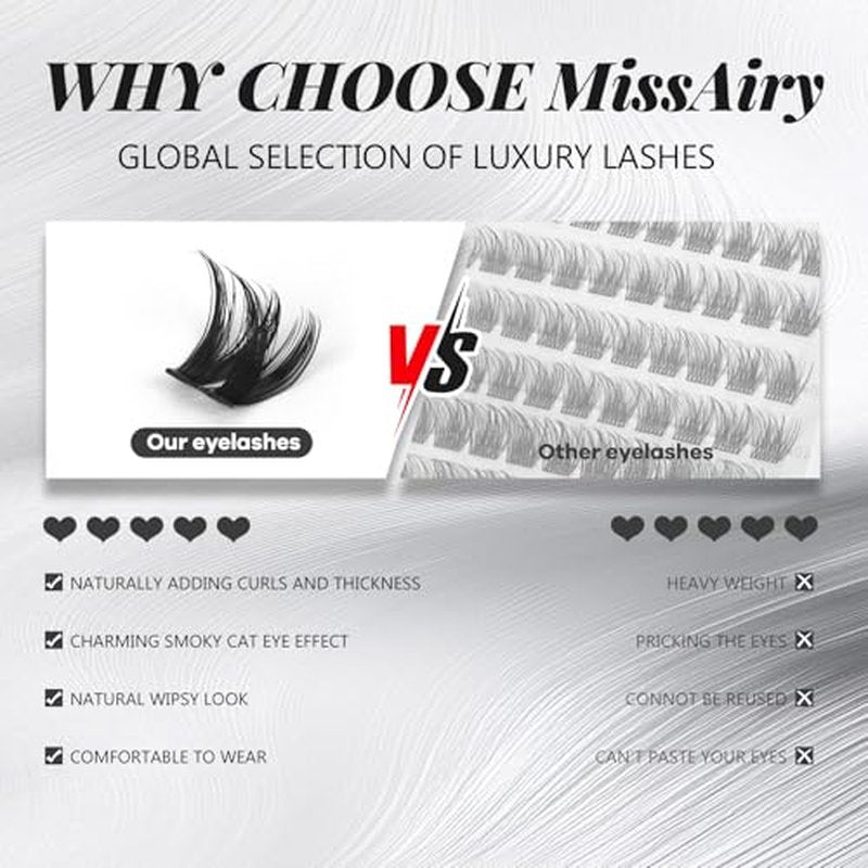 Flaunt Lash Clusters LengthLock Eyelash Cluster Short Lash Cluster 12MM Wispy Lash Clusters Flora Cluster Lashes D Curly Eyelash Extensions Wet Look Eyelashes Clusters Wispy(Flaunt 12MM)