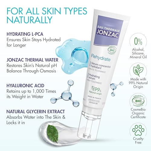 Hyaluronic Acid Face Serum - 24H Hydration, Sensitive Skin, 1.01 oz