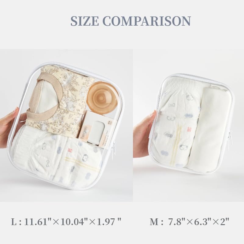 White Heavy Duty Plastic File Box - Clear Hard Shell Zipper Case 3 Pack
