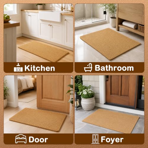 10 Pcs DIY Blank Coir Door Mats for Crafting & Stenciling - Non-Slip Backing