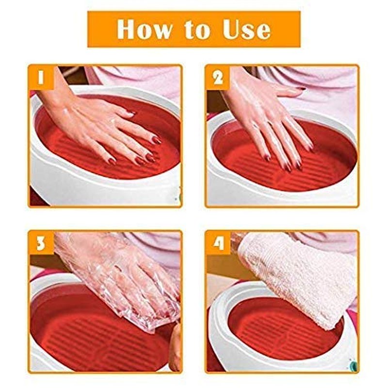 200 pcs Thick Disposable Plastic Hand Glove Mitt Covers for Paraffin Wax Therapy Treatment - Great for Wax Machines